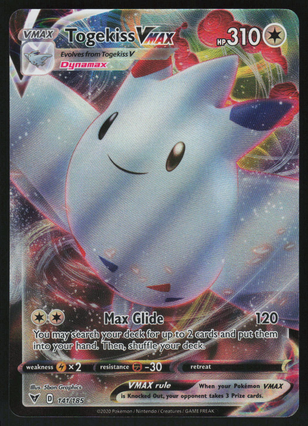 Togekiss VMAX Ultra Rare SWSH04: Vivid Voltage 141/185 NM