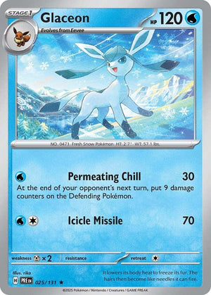 Glaceon Rare SV: Prismatic Evolutions 025/131