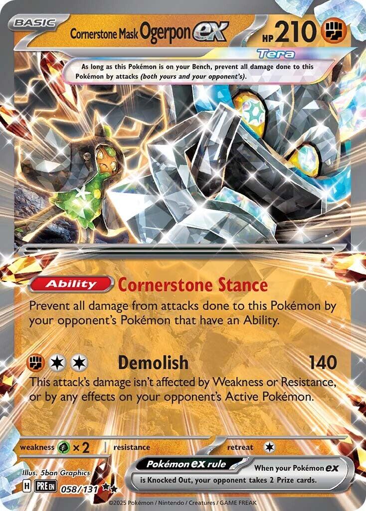 Cornerstone Mask Ogerpon ex - 058/131 Double Rare SV: Prismatic Evolutions 058/131