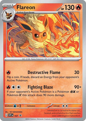 Flareon - 167 (Cosmos Holo) Promo SV: Scarlet & Violet Promo Cards 167