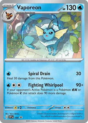 Vaporeon - 168 (Cosmos Holo) Promo SV: Scarlet & Violet Promo Cards 168