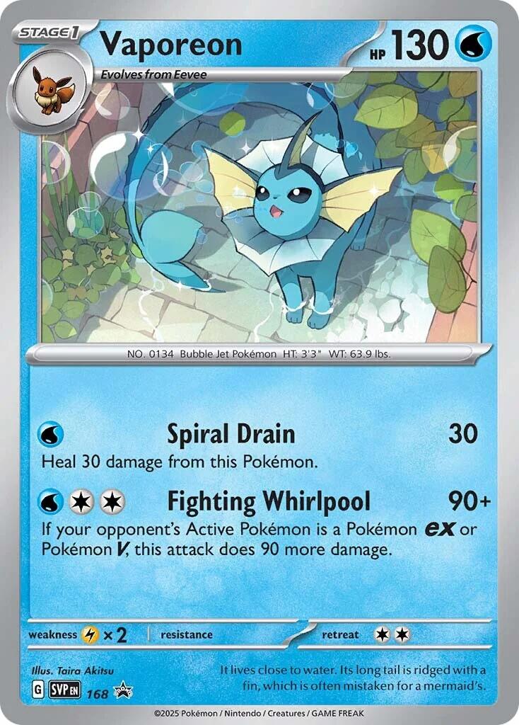 Vaporeon - 168 (Cosmos Holo) Promo SV: Scarlet & Violet Promo Cards 168