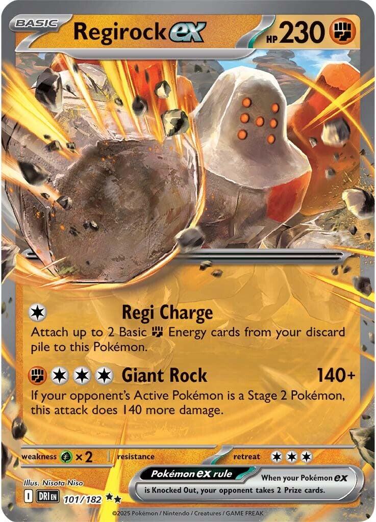Regirock ex - 101/182 Double Rare SV10: Destined Rivals 101/182