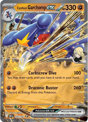 Cynthia's Garchomp ex - 104/182 Double Rare SV10: Destined Rivals 104/182