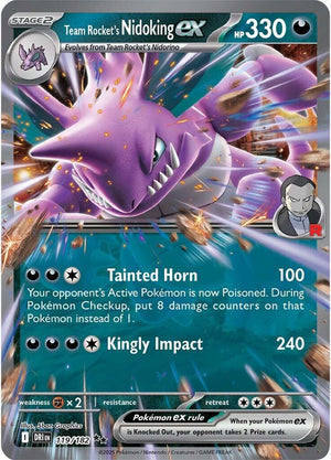Team Rocket's Nidoking ex - 119/182 Double Rare SV10: Destined Rivals 119/182