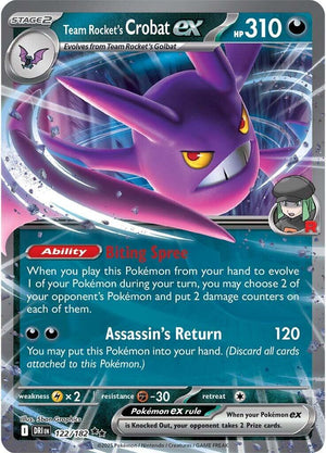 Team Rocket's Crobat ex - 122/182 Double Rare SV10: Destined Rivals 122/182