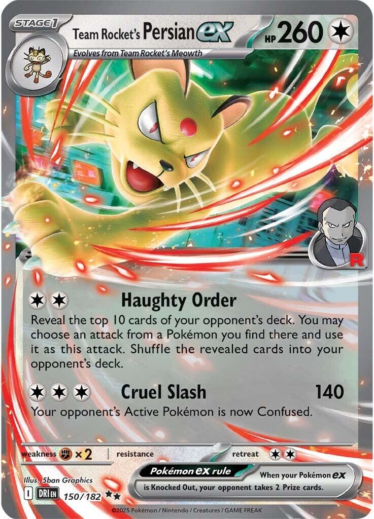 Team Rocket's Persian ex - 150/182 Double Rare SV10: Destined Rivals 150/182