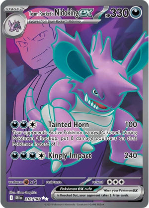 Team Rocket's Nidoking ex - 216/182 Ultra Rare SV10: Destined Rivals 216/182