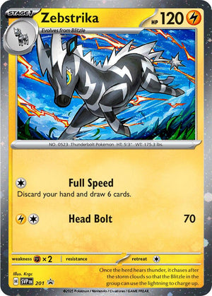 Zebstrika - 201 (Cosmos Holo) Holo Rare SV: Scarlet & Violet Promo Cards 201