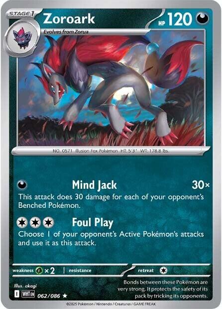 Zoroark Rare SV: White Flare 062/086