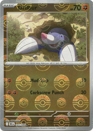 Drilbur (Poke Ball Pattern) Common SV: Black Bolt 045/086