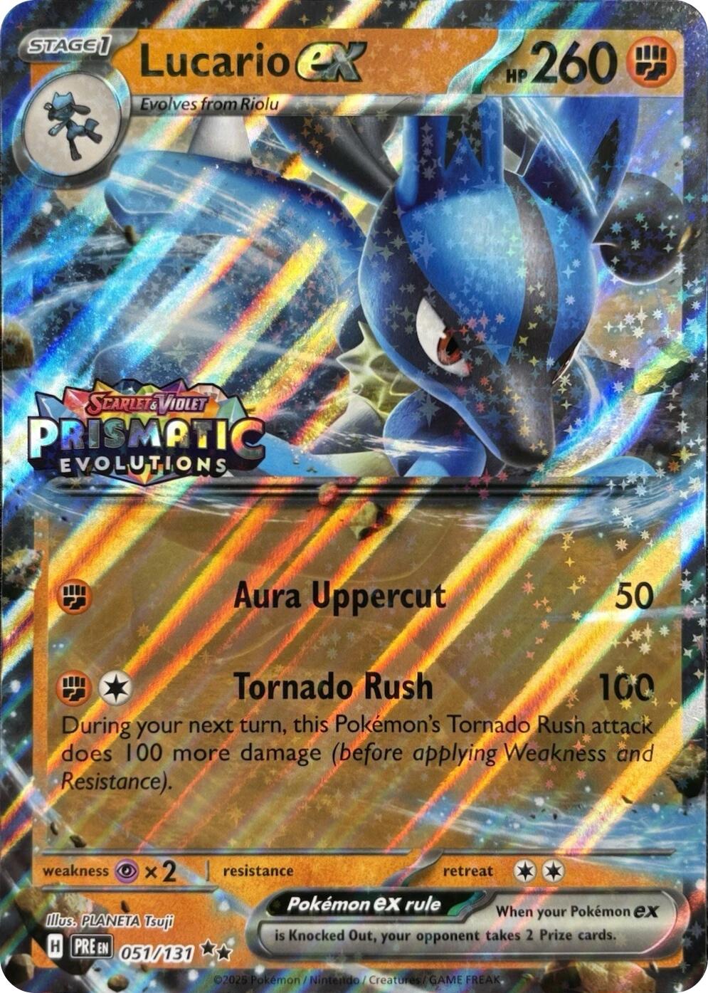 Lucario ex (Prismatic Evolutions Stamp) Double Rare Miscellaneous Cards & Products 051/131