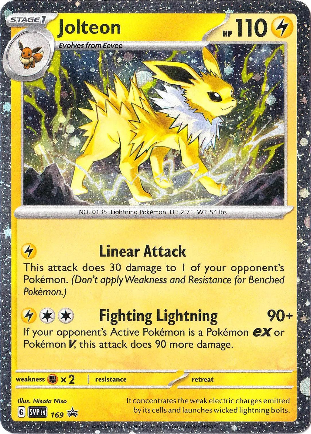 Jolteon - 169 (Cosmos Holo) Rare SV: Scarlet & Violet Promo Cards 169
