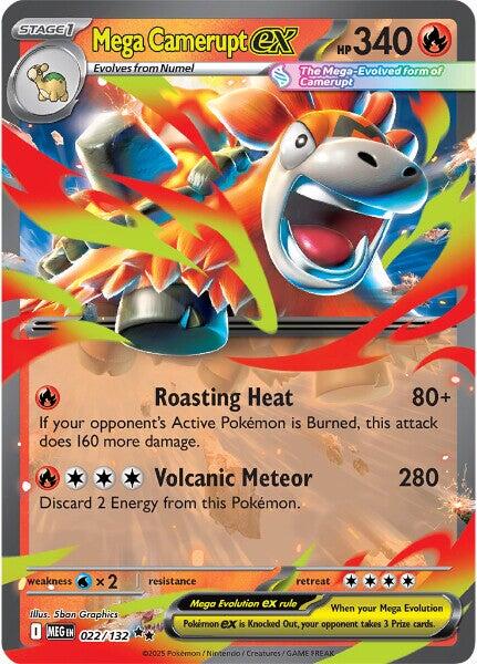 Mega Camerupt ex - 022/132 Double Rare ME01: Mega Evolution 022/132