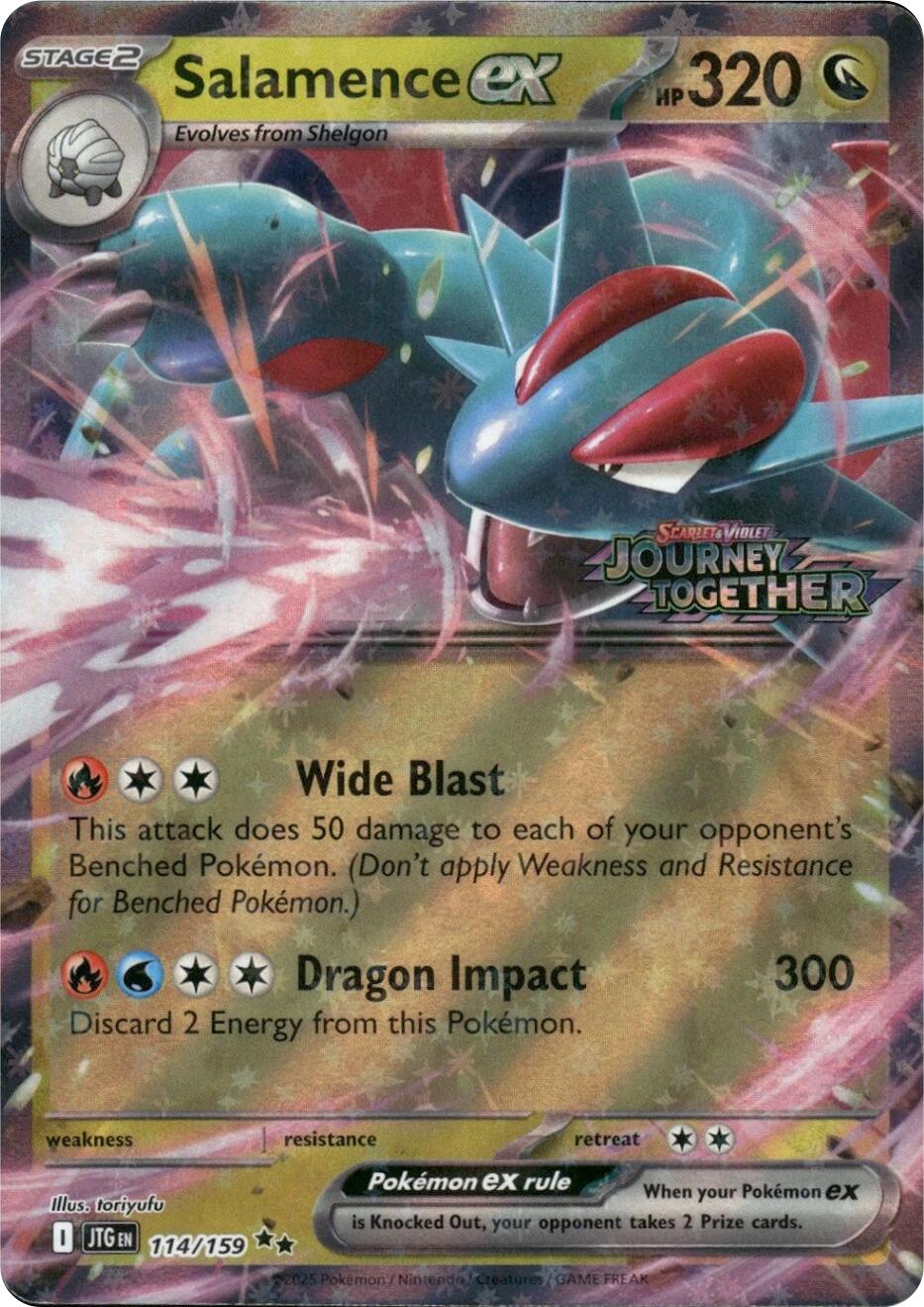 Salamence ex - 114/159 (Journey Together Stamped) Double Rare Miscellaneous Cards & Products 114/159
