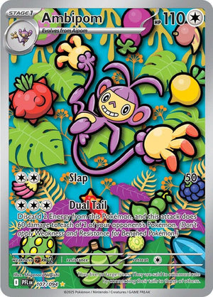 Ambipom - 107/094 Illustration Rare ME02: Phantasmal Flames 107/094