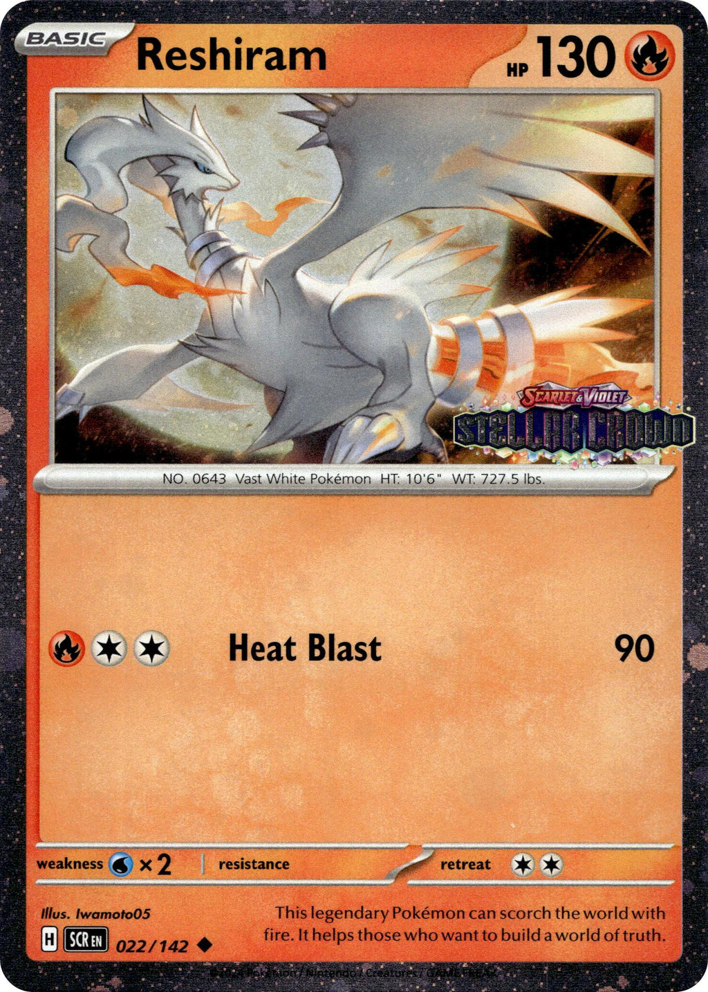 Reshiram (Stellar Crown Stamped) Uncommon Miscellaneous Cards & Products 022/142
