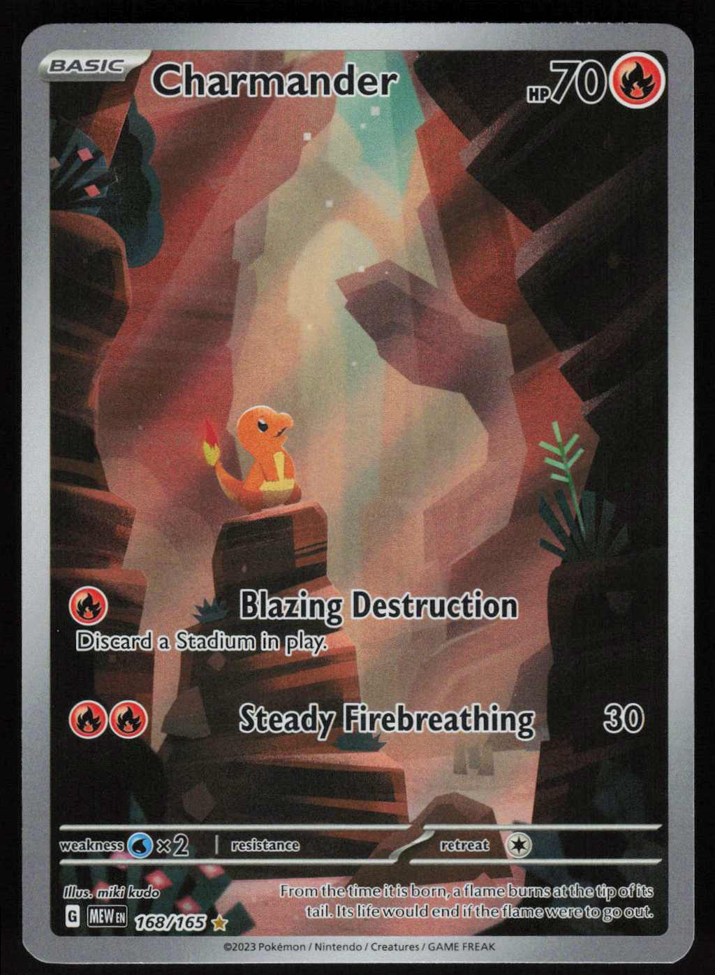 Charmander Illustration Rare SV: Scarlet & Violet 151 168/165 NM