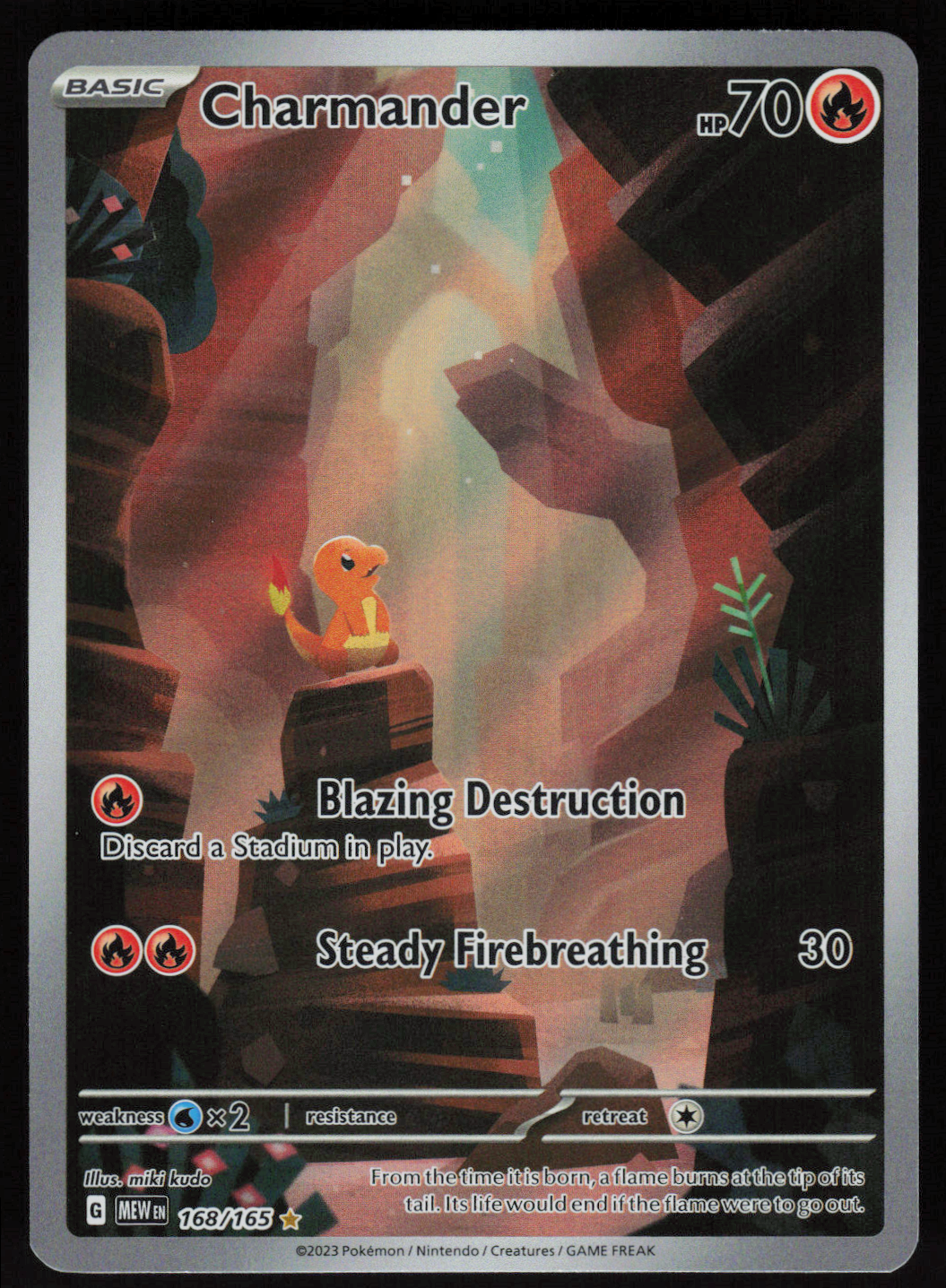 Charmander Illustration Rare SV: Scarlet & Violet 151 168/165 NM