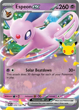 Espeon ex Double Rare ME: 30th Celebration 070/128