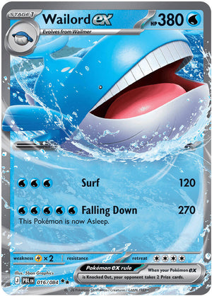 Wailord ex - 016/084 Double Rare ME05: Pitch Black 016/084