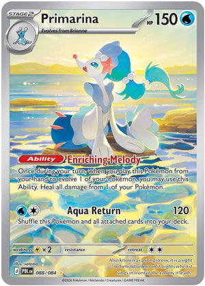 Primarina - 088/084 Illustration Rare ME05: Pitch Black 088/084