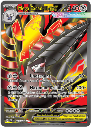 Mega Excadrill ex - 103/084 Ultra Rare ME05: Pitch Black 103/084