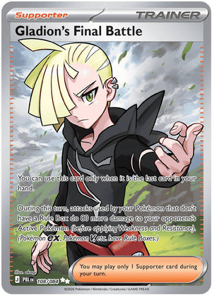 Gladion's Final Battle - 108/084 Ultra Rare ME05: Pitch Black 108/084