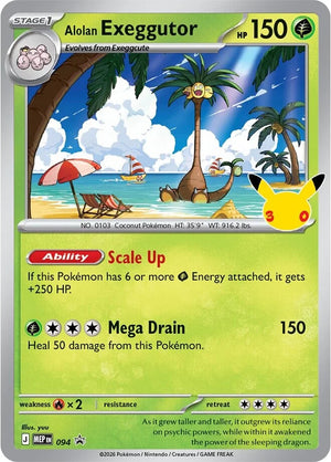 Alolan Exeggutor - 094 (30th Celebration) Promo ME: Mega Evolution Promo 094