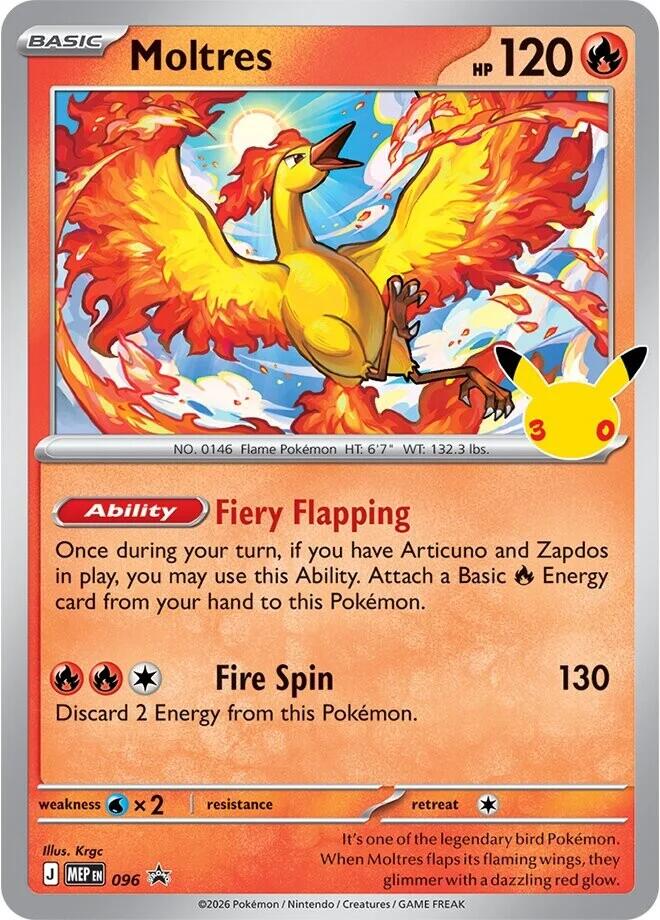 Moltres - 096 (30th Celebration) Promo ME: Mega Evolution Promo 096