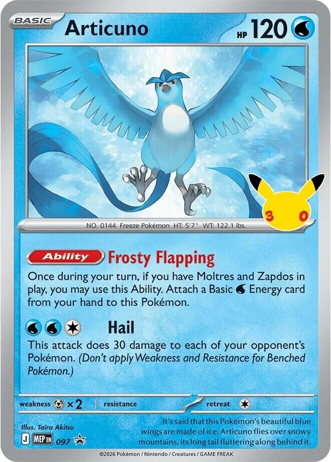 Articuno - 097 (30th Celebration) Promo ME: Mega Evolution Promo 097