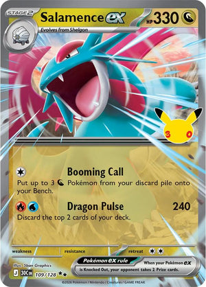 Salamence ex - 109/128 Double Rare ME: 30th Celebration 109/128