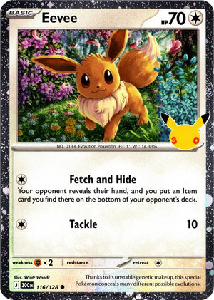 Eevee - 116/128 (30th Celebration) Common Blister Exclusives 116/128