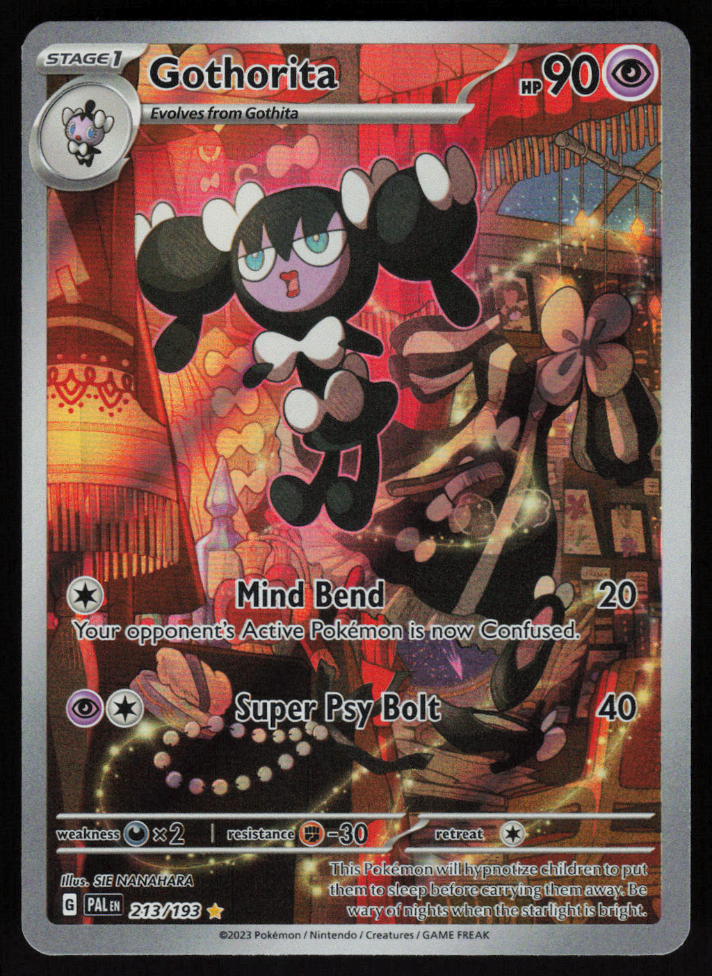 Gothorita - Illustration Rare SV02: Paldea Evolved 213/193 NM