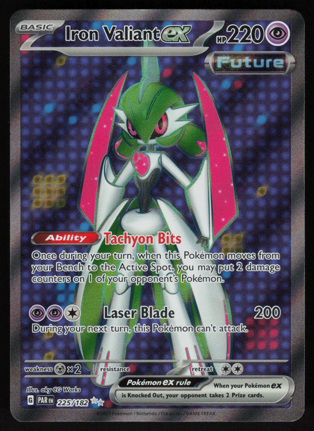 Iron Valiant ex Ultra Rare SV04: Paradox Rift 225/182 NM
