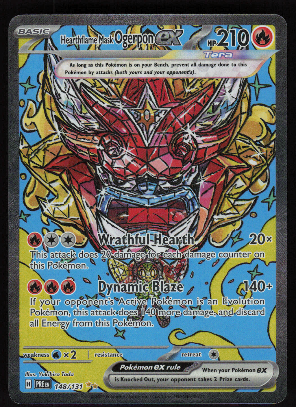 Hearthflame Mask Ogerpon ex SIR SV: Prismatic Evolutions 148/131 NM