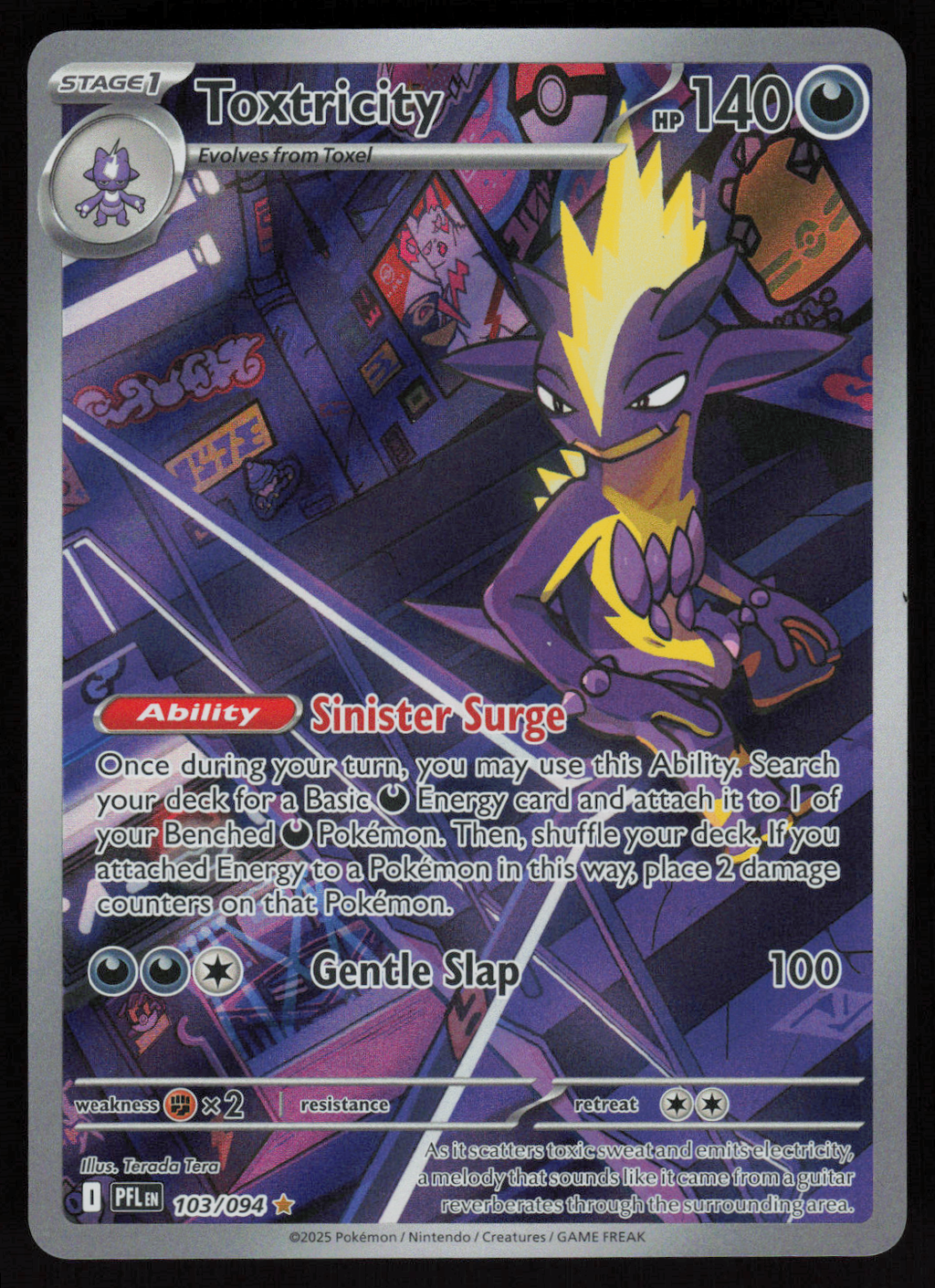 Toxtricity Illustration Rare ME02: Phantasmal Flames 103/094 NM