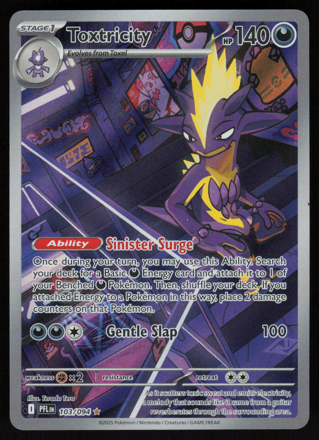 Toxtricity Illustration Rare ME02: Phantasmal Flames 103/094 NM