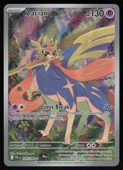 Zacian Illustration Rare ME02: Phantasmal Flames 100/094 NM
