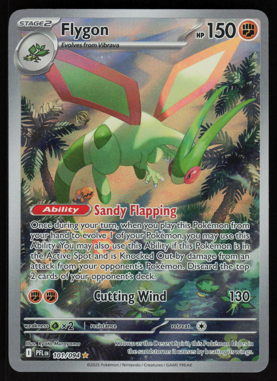 Flygon Illustration Rare ME02: Phantasmal Flames 101/094 NM