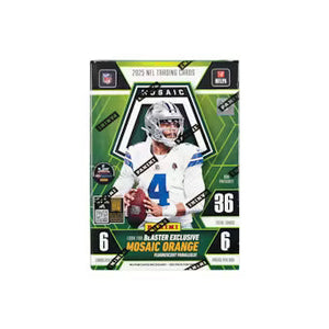 2025 Panini Mosaic Football 6-Pack Blaster Box (Mosaic Orange Parallels) (Green Box)