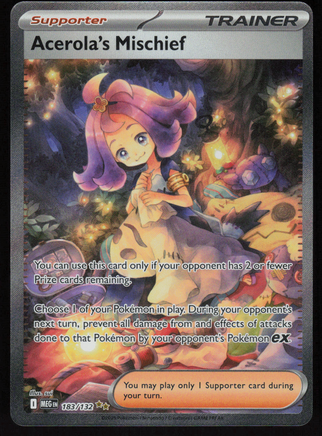Acerola's Mischief Special Illustration Rare ME01: Mega Evolution 183/132 NM