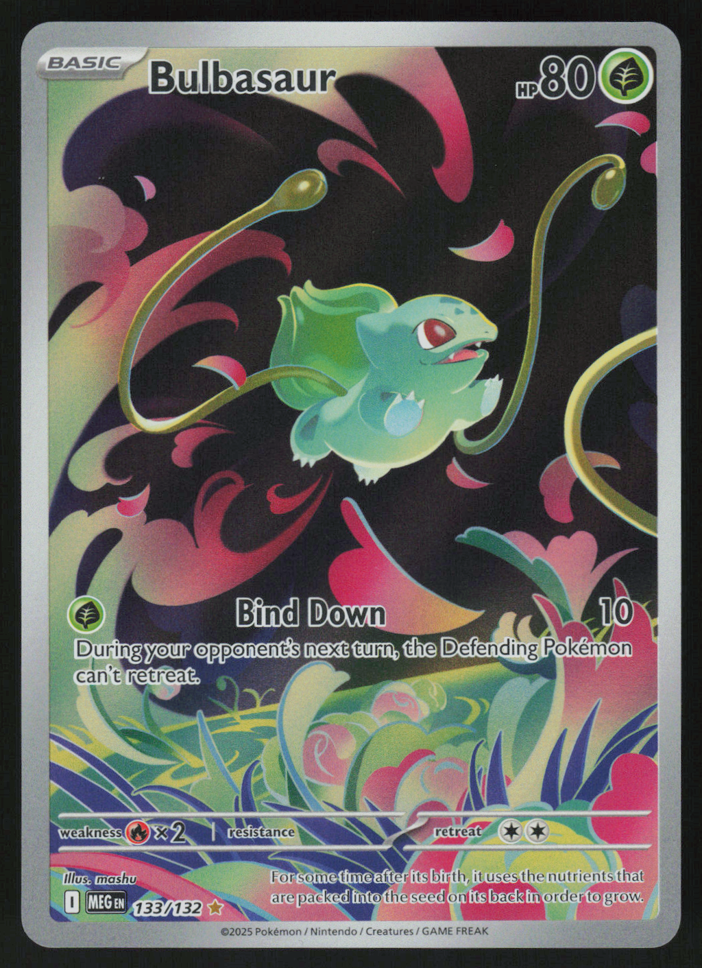 Bulbasaur Illustration Rare ME01: Mega Evolution 133/132 NM