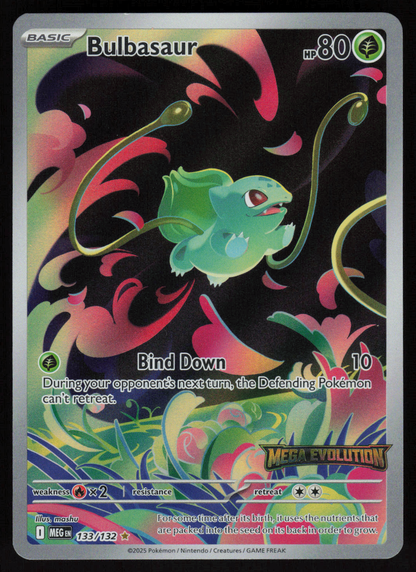 Bulbasaur - (Mega Evolution Stamped) Illustration Rare 133/132 NM