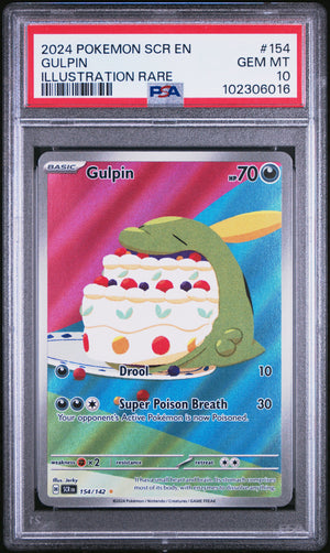 2024 POKEMON SCR EN-STELLAR CROWN | ILLUSTRATION RARE #154 GULPIN PSA 10