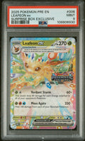 2025 POKEMON PRE EN-PRISMATIC EVOLUTIONS | SURPRISE BOX EXCLUSIVE #006 LEAFEON EX PSA 9