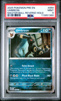 2025 POKEMON PRE EN-PRISMATIC EVOLUTIONS | MASTER BALL REVERSE HOLO #059 UMBREON PSA 9
