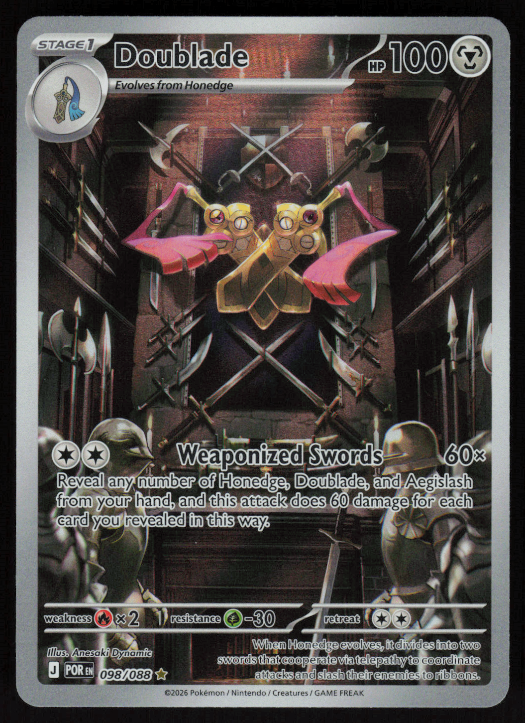 Doublade Illustration Rare ME03: Perfect Order 098/088 NM