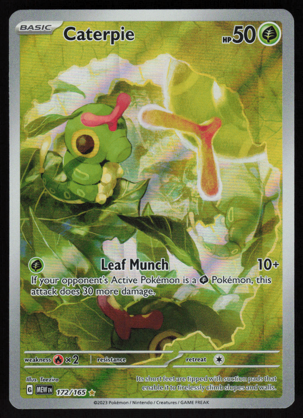 Caterpie Illustration Rare SV: Scarlet & Violet 151 172/165 NM