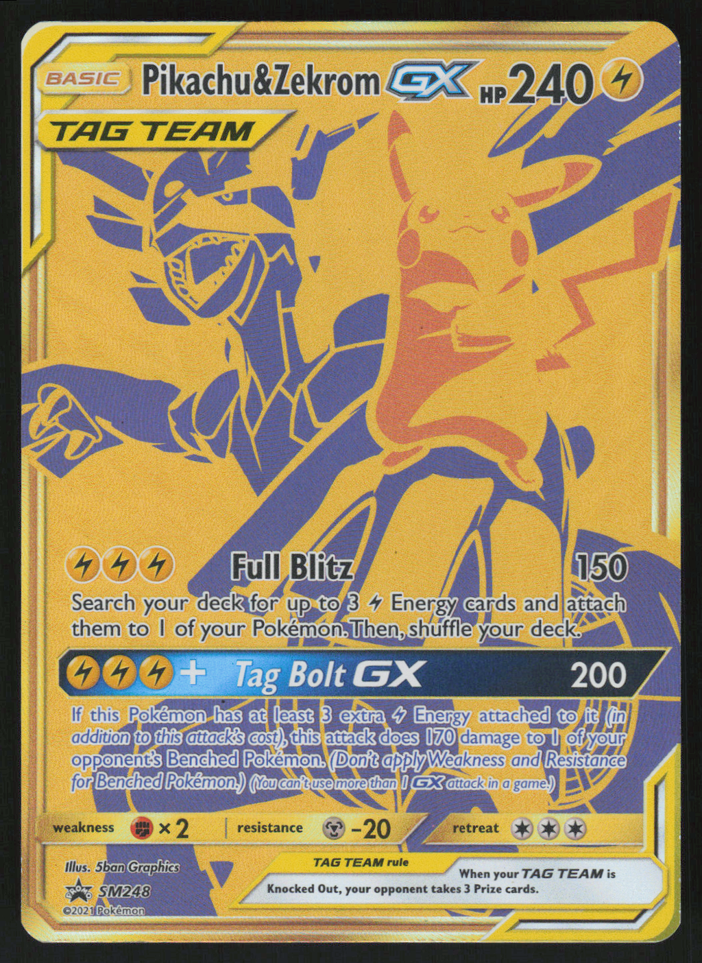Pikachu & Zekrom GX Promo SM Promos SM248 NM